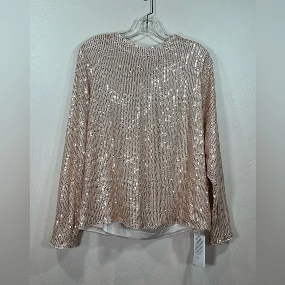 Grace Karin Sequin LongSleeve Open Back Party Top - Picture 4 of 16